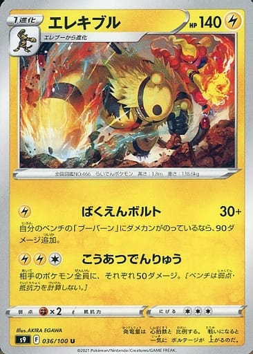 036/100 U Electivire / エレキブル - S9