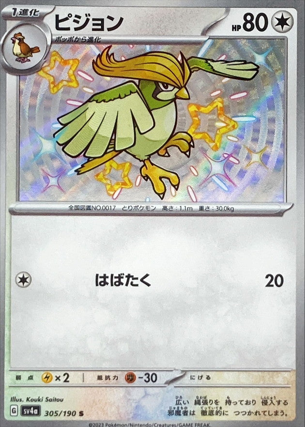 305/190 Pidgeotto S Foil / ピジョン - SV4A